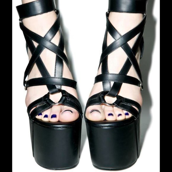 Current Mood Shoes - Pentagram Strappy Sandals (on hold)